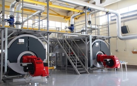 Water-heating boiler house