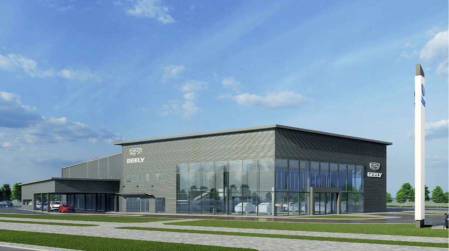 Многофункциональное здание для обслуживания, мойки и комиссионной продажи автомобилей Geely, Беларусь, Минск